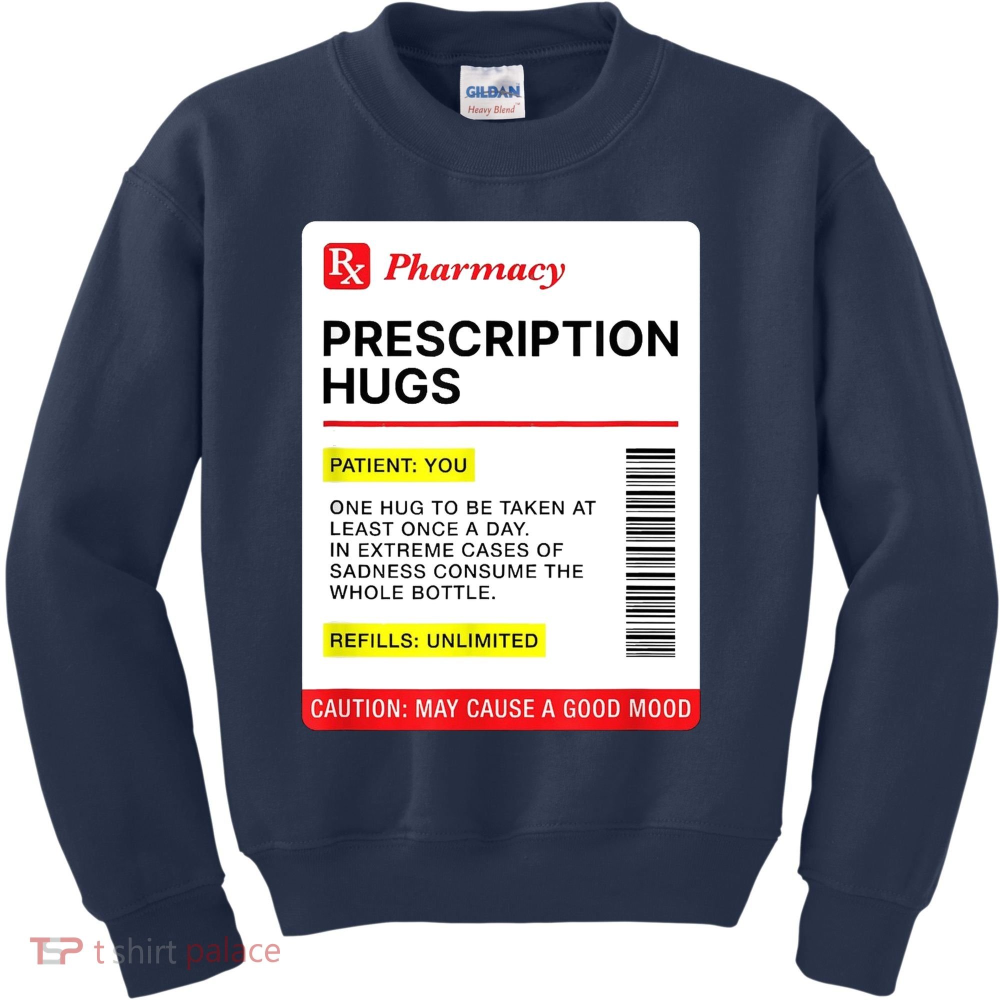Prescription Hugs Funny Label Lazy Halloween Costume Party Kids Sweatshirt