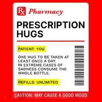 Prescription Hugs Funny Label Lazy Halloween Costume Party Santa Hat thumb 1