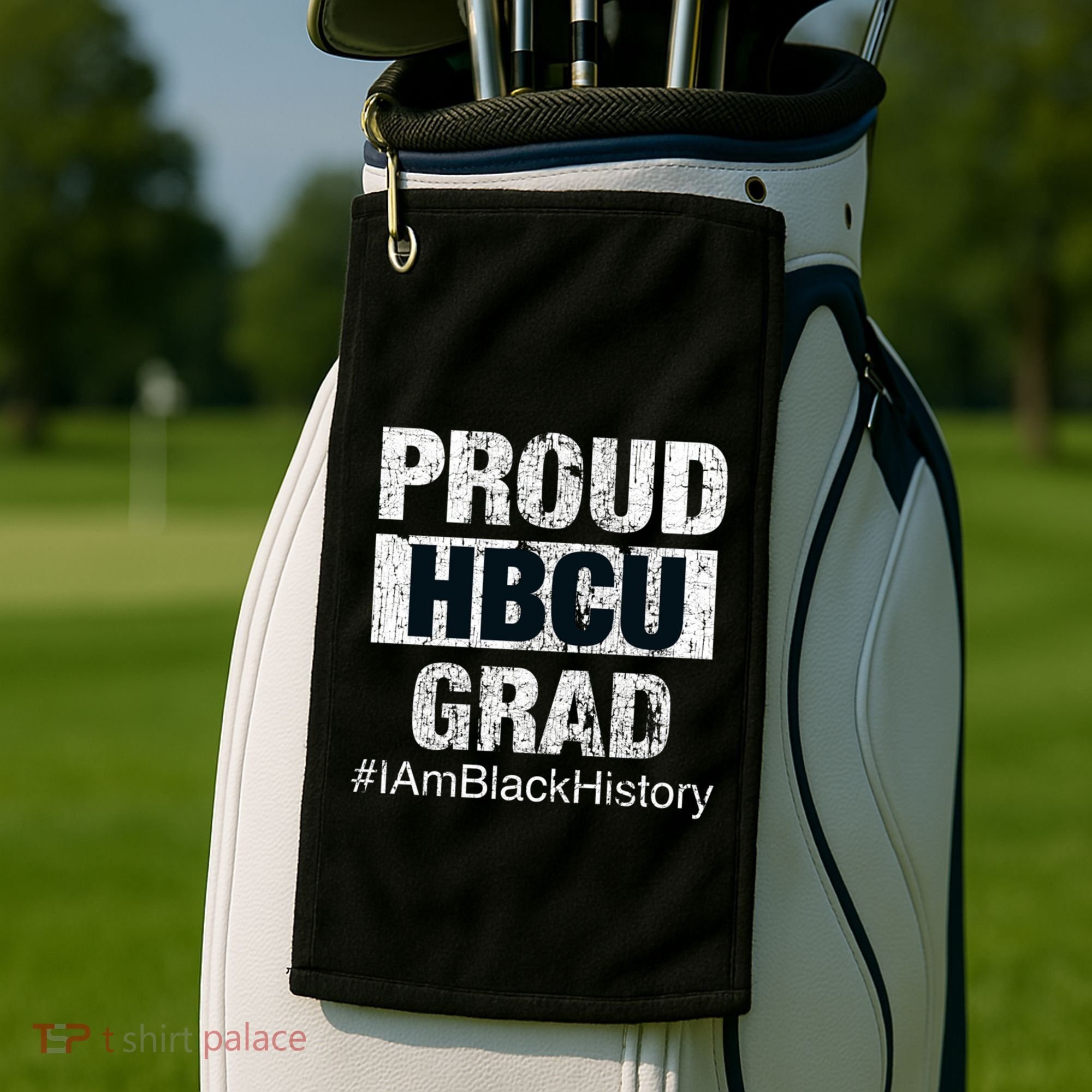 Proud Hbcu Grad College I Am Black History Month Gift Golf Towel