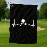 Pickleball Heartbeat Gift Pickleball Player Gift Golf Towel thumb 1
