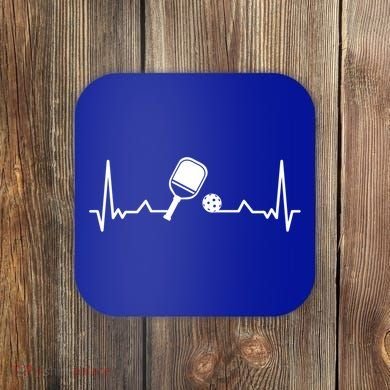 Pickleball Heartbeat Gift Pickleball Player Gift Coaster