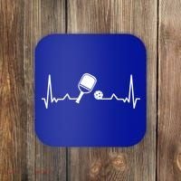 Pickleball Heartbeat Gift Pickleball Player Gift Coaster thumb 0