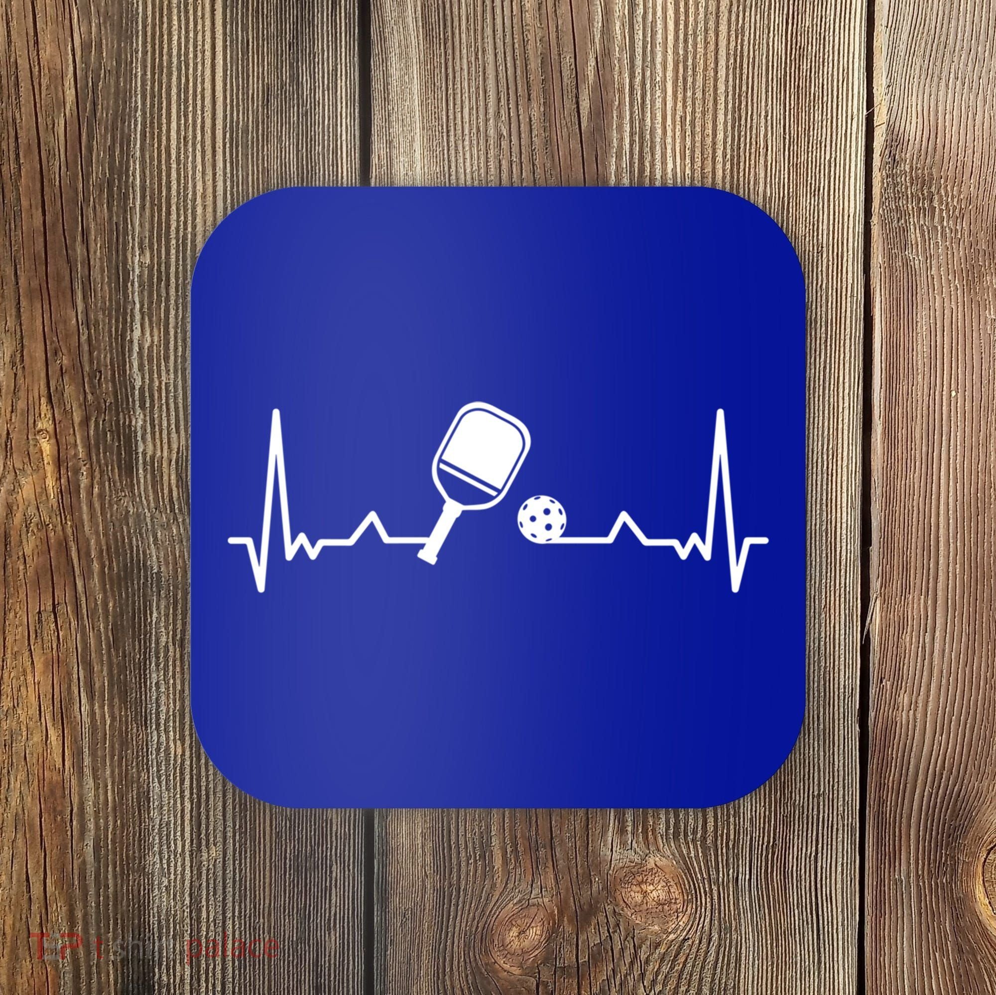 Pickleball Heartbeat Gift Pickleball Player Gift Coaster