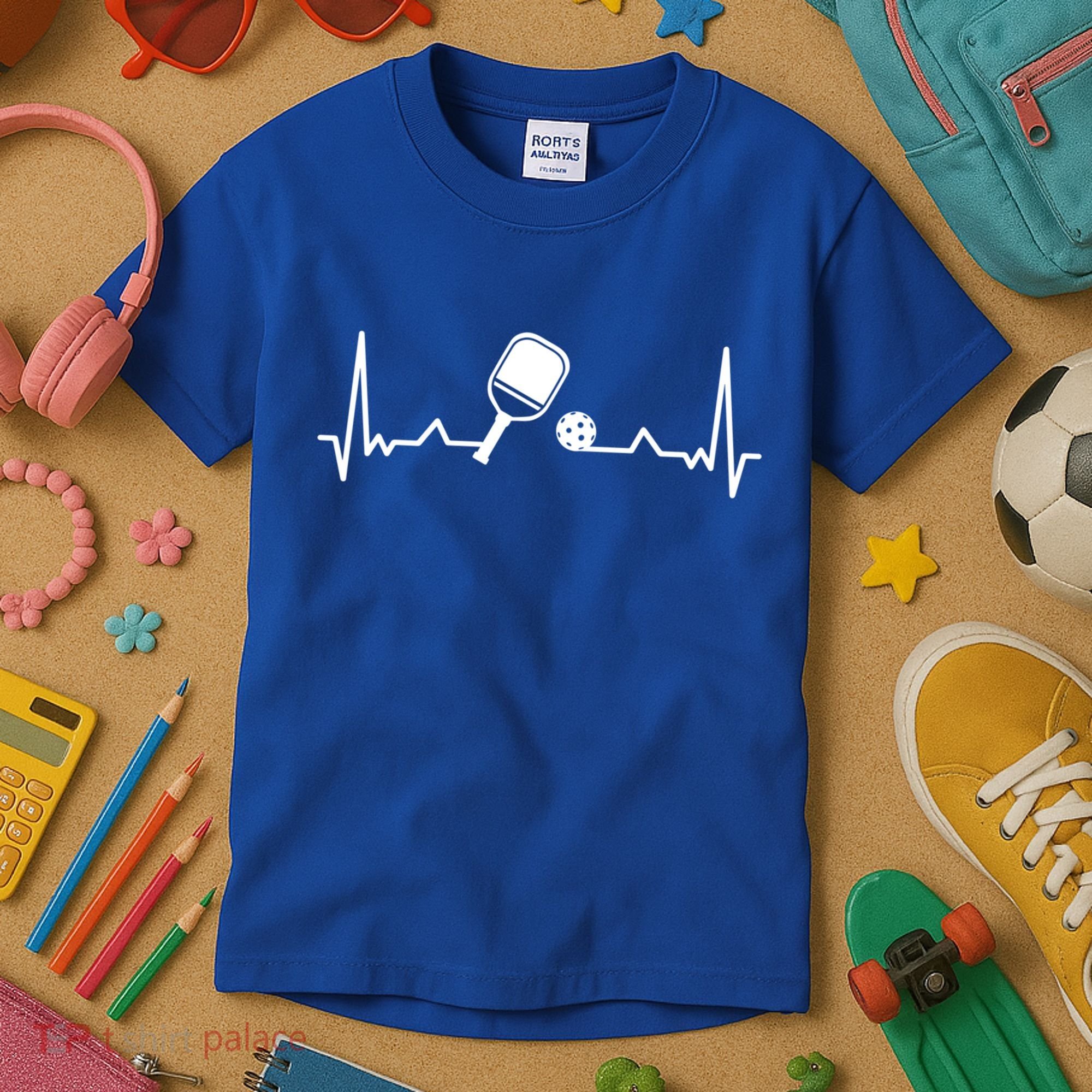 Pickleball Heartbeat Gift Pickleball Player Gift Kids T-Shirt