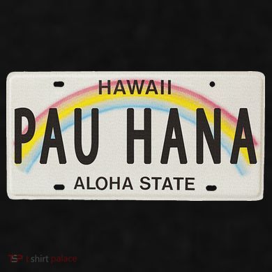 Pau Hana Hawaii License Plate Ladies PosiCharge Tri-Blend Wicking Tank