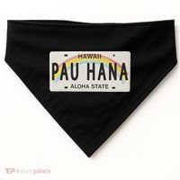 Pau Hana Hawaii License Plate USA-Made Doggie Bandana thumb 0