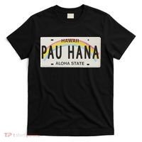 Pau Hana Hawaii License Plate T-Shirt thumb 0