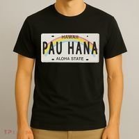 Pau Hana Hawaii License Plate T-Shirt thumb 3