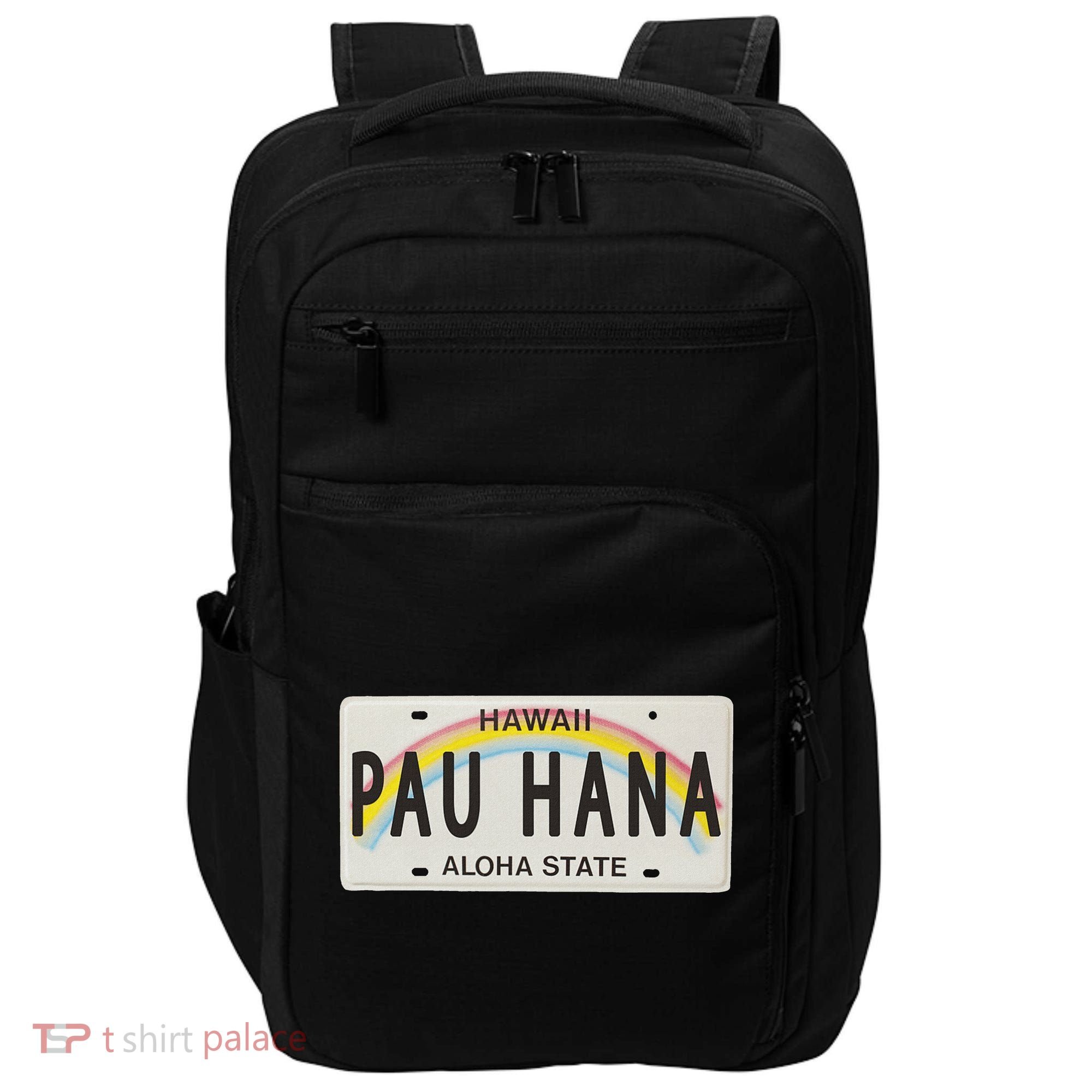 Pau Hana Hawaii License Plate Impact Tech Backpack