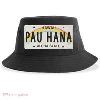 Pau Hana Hawaii License Plate Sustainable Bucket Hat thumb 0