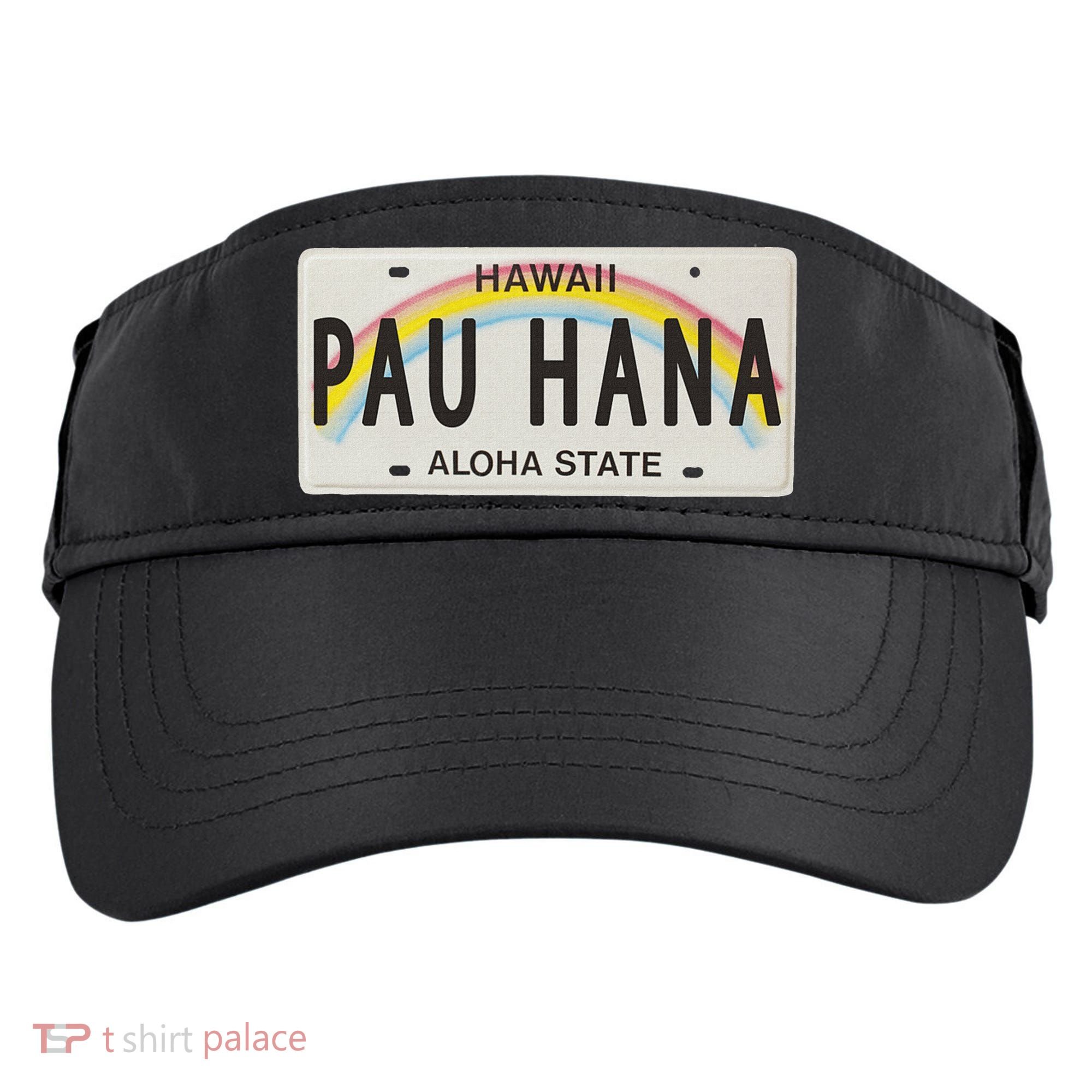 Pau Hana Hawaii License Plate Adult Drive Performance Visor