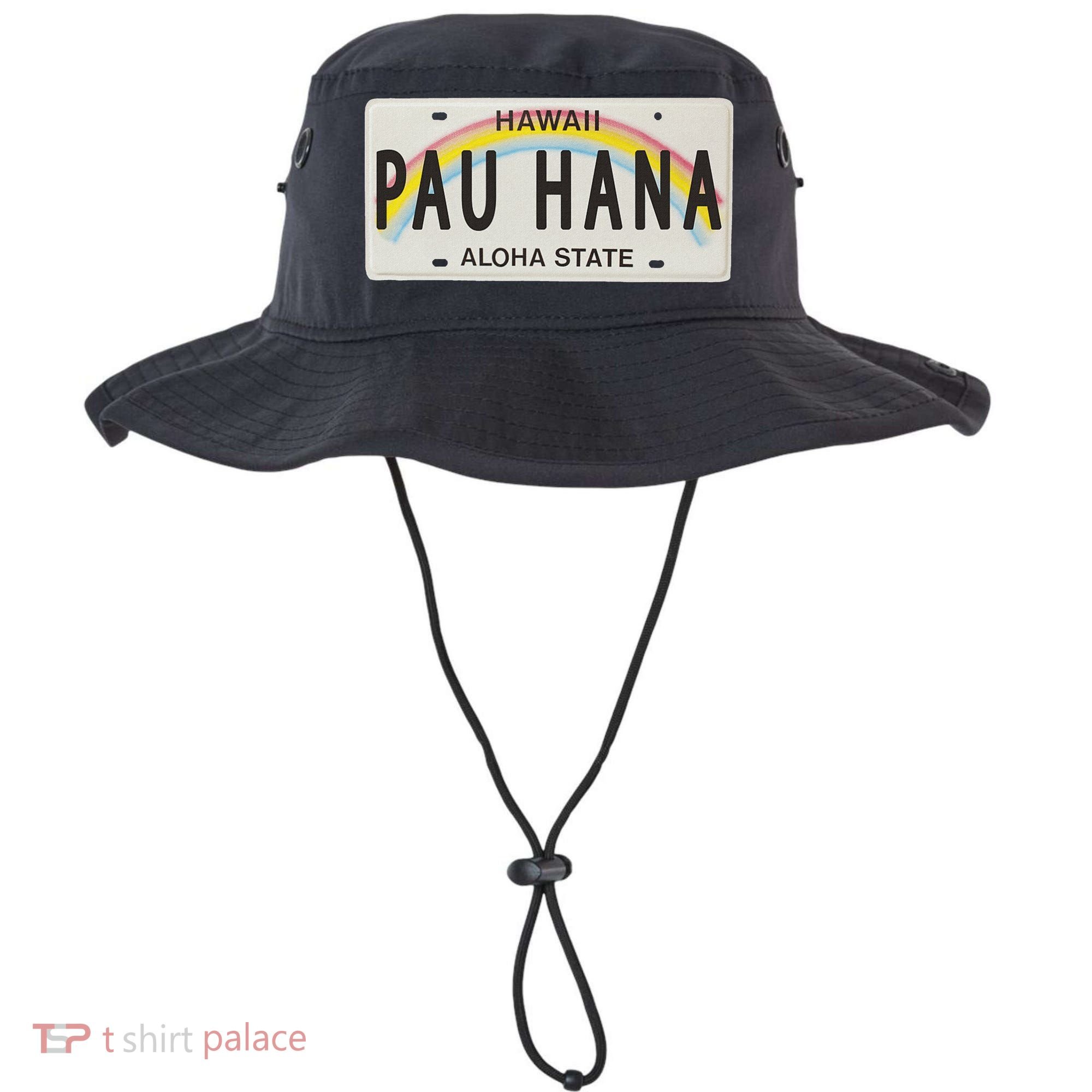 Pau Hana Hawaii License Plate Bucket Hat