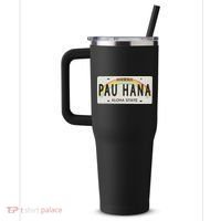 Pau Hana Hawaii License Plate 40oz Vacuum Insulated Stainless Steel Travel Tumbler thumb 2