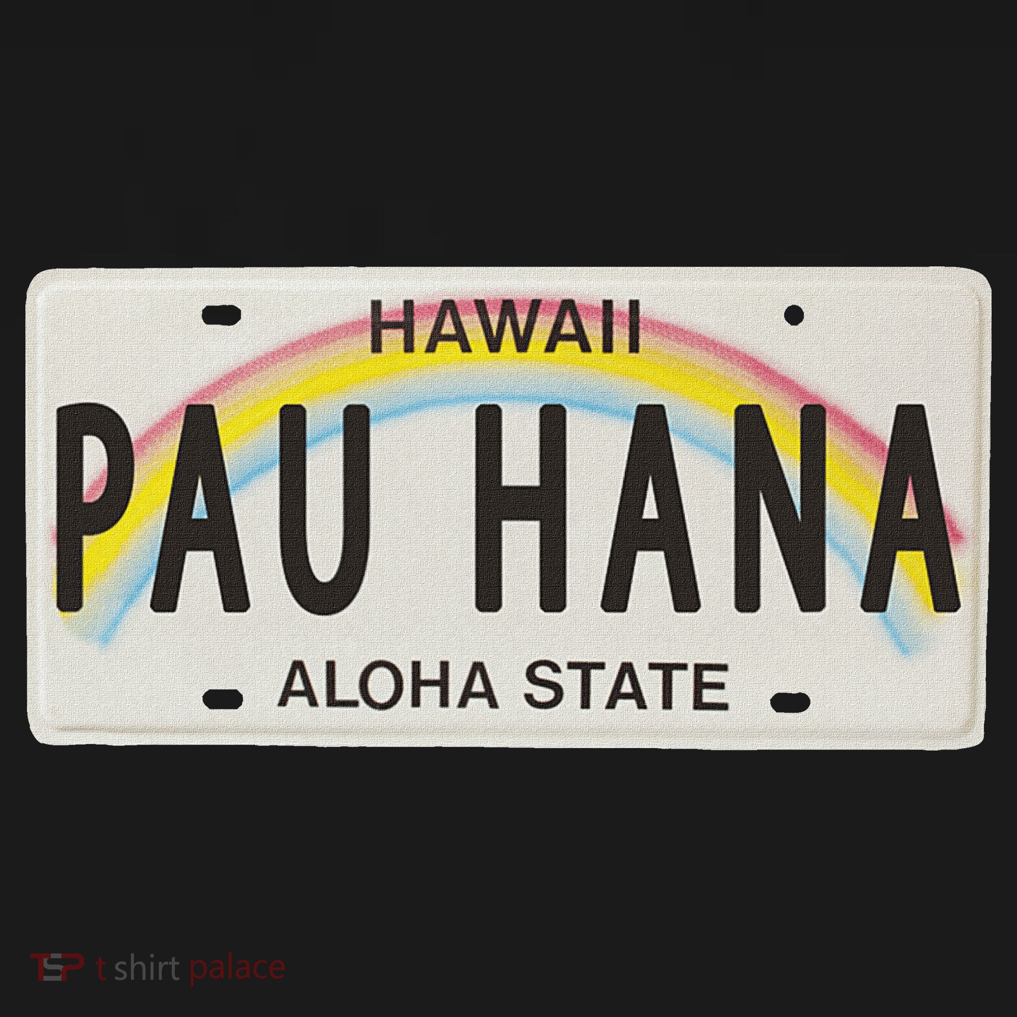 Pau Hana Hawaii License Plate Mesh Reversible Basketball Jersey Tank