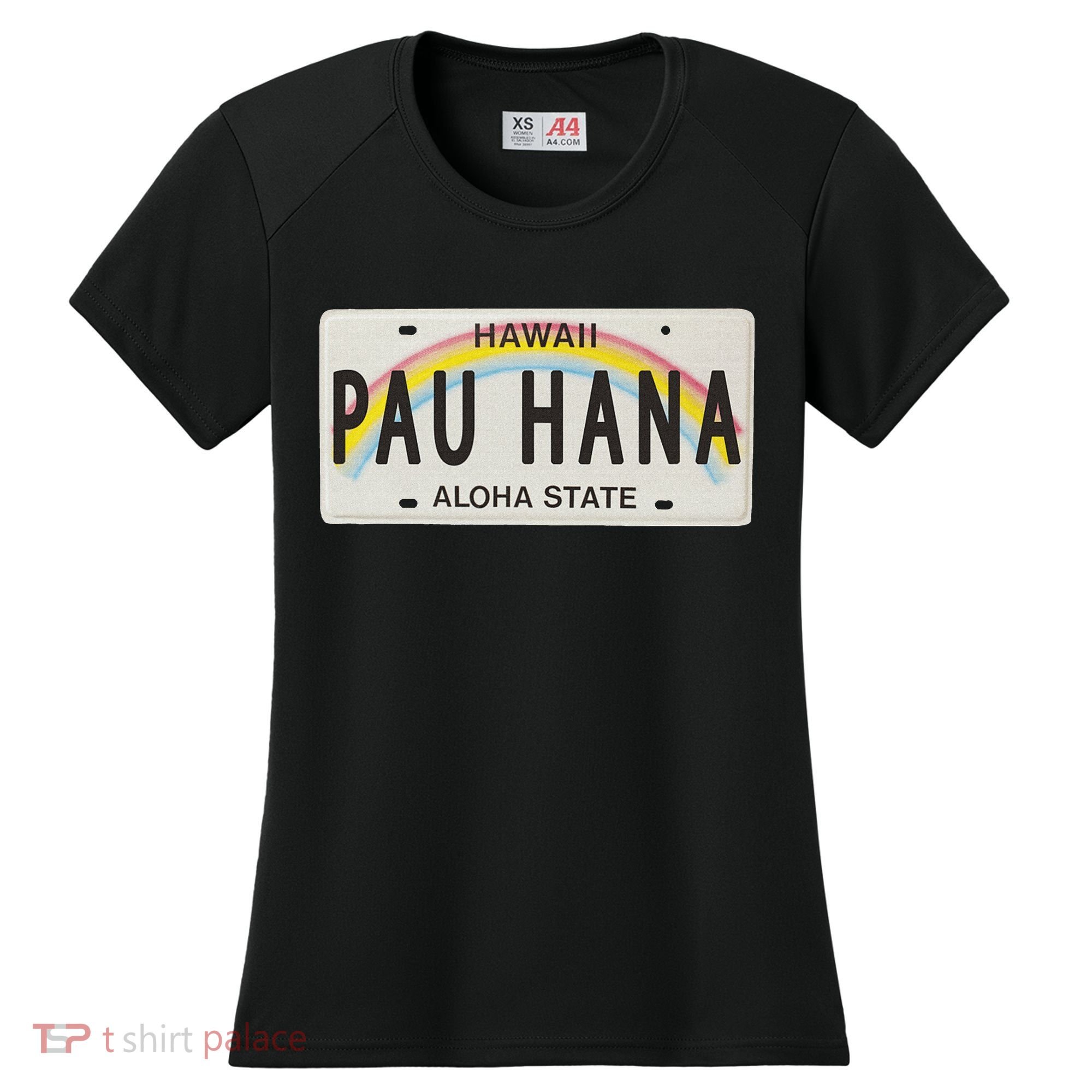 Pau Hana Hawaii License Plate Women's Cooling Performance Crew T-Shirt