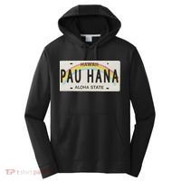 Pau Hana Hawaii License Plate Performance Fleece Hoodie thumb 0