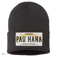 Pau Hana Hawaii License Plate Sustainable Knit Beanie thumb 0