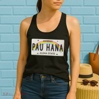 Pau Hana Hawaii License Plate Women's Tank Top thumb 2