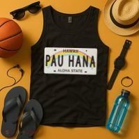 Pau Hana Hawaii License Plate Tank Top thumb 4