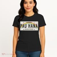 Pau Hana Hawaii License Plate Women's T-Shirt thumb 4