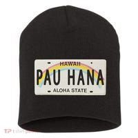 Pau Hana Hawaii License Plate Short Acrylic Beanie thumb 0