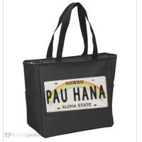 Pau Hana Hawaii License Plate Tote Bag thumb 2