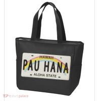 Pau Hana Hawaii License Plate Tote Bag thumb 3