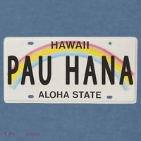 Pau Hana Hawaii License Plate Comfort Colors Garment-Dyed Hooded Sweatshirt thumb 2