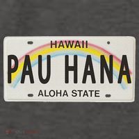 Pau Hana Hawaii License Plate Vector Backpack thumb 2