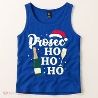 Prosec Ho Ho Ho Funny Presecco Christmas Vacation Meaningful Gift Tank Top thumb 2