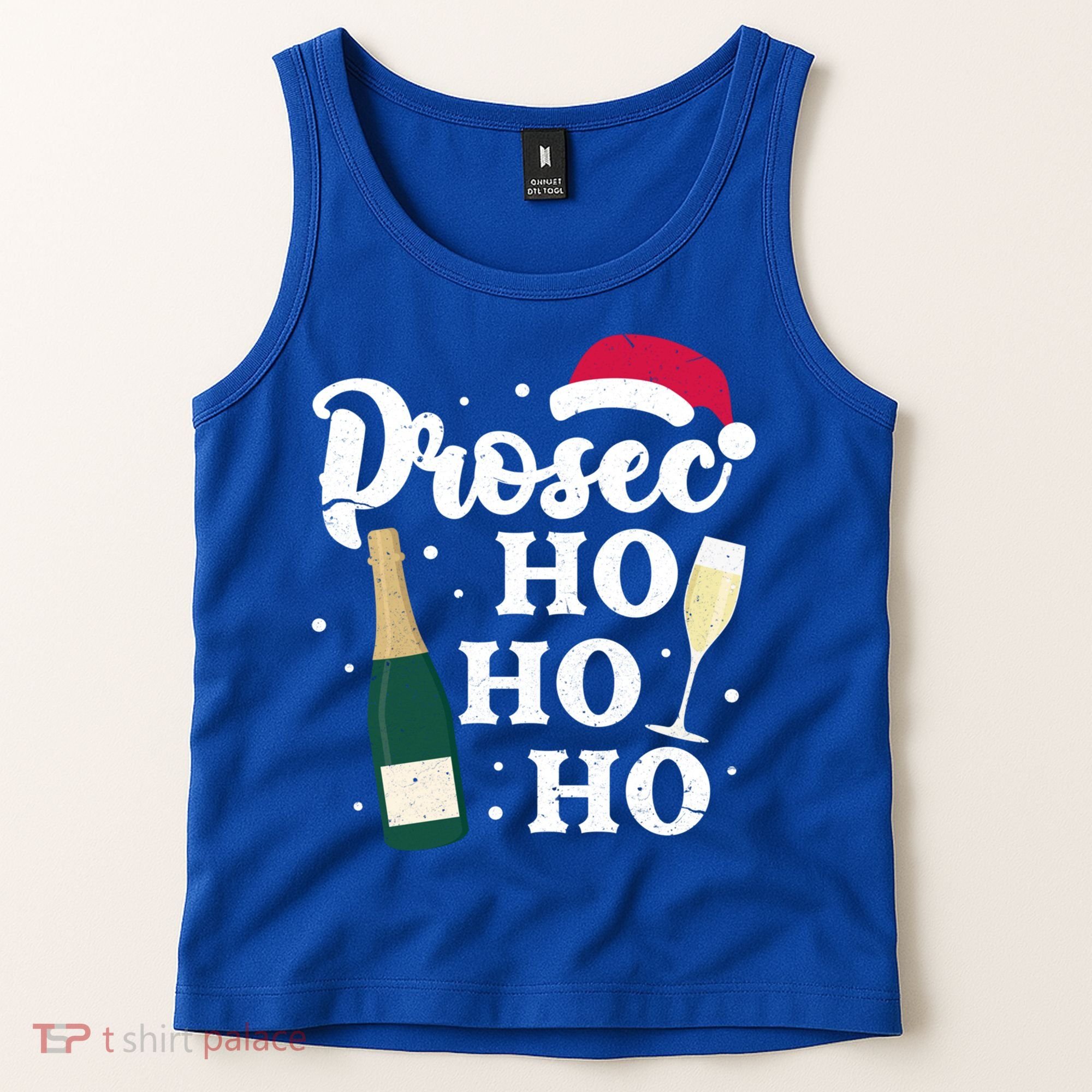 Prosec Ho Ho Ho Funny Presecco Christmas Vacation Meaningful Gift Tank Top