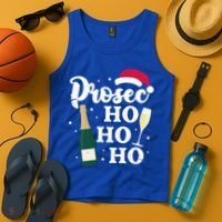 Prosec Ho Ho Ho Funny Presecco Christmas Vacation Meaningful Gift Tank Top thumb 4