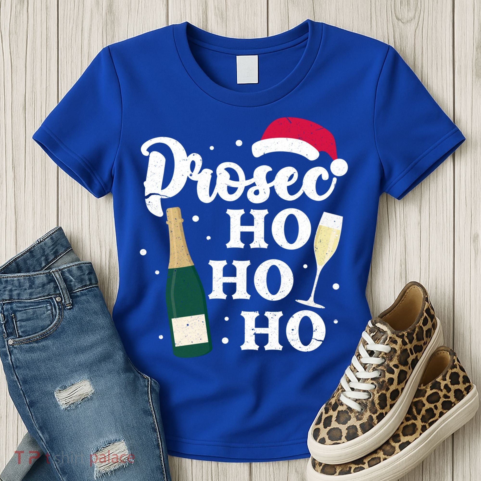 Prosec Ho Ho Ho Funny Presecco Christmas Vacation Meaningful Gift Women's T-Shirt