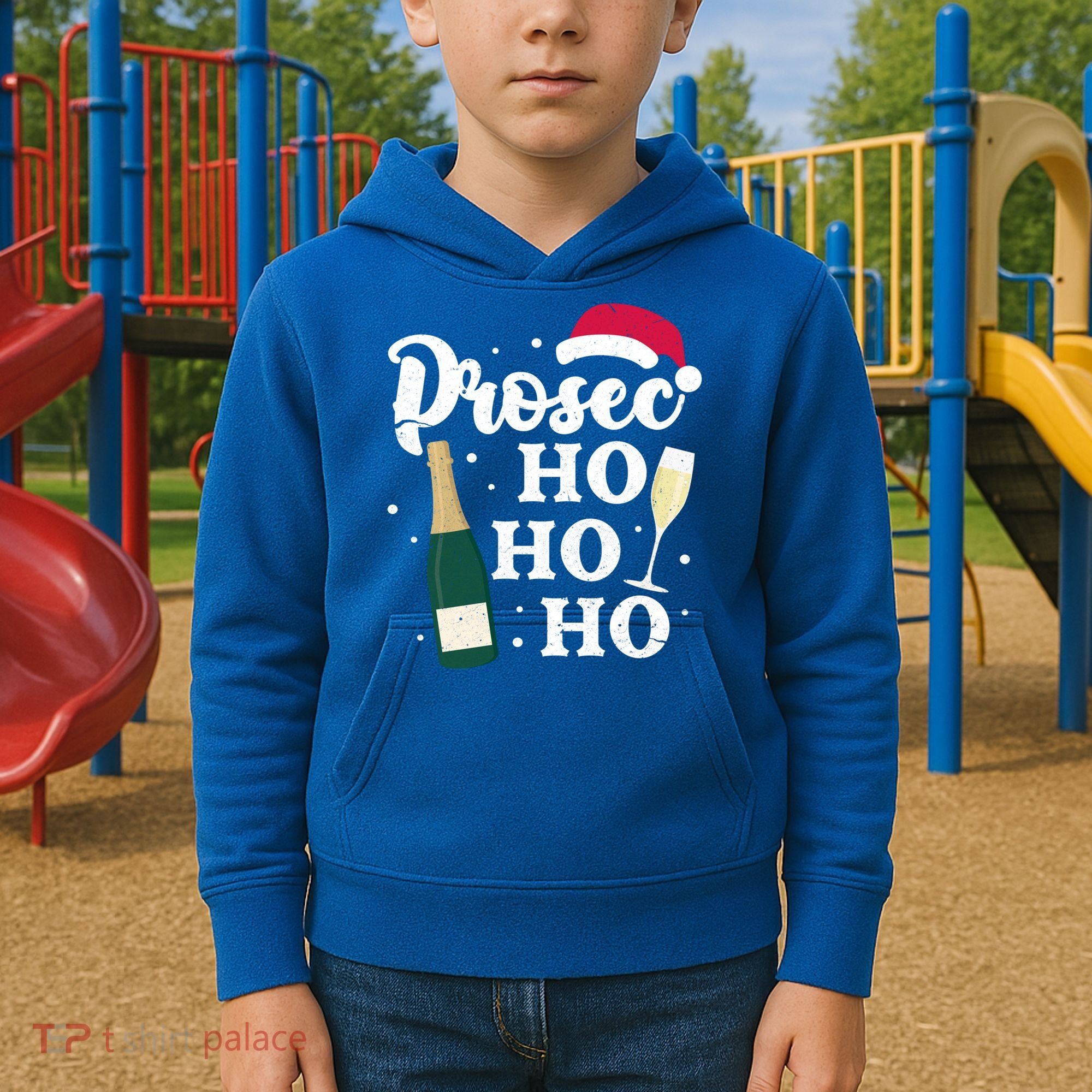 Prosec Ho Ho Ho Funny Presecco Christmas Vacation Meaningful Gift Kids Hoodie