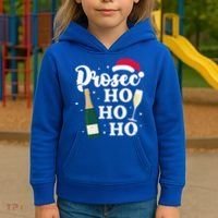 Prosec Ho Ho Ho Funny Presecco Christmas Vacation Meaningful Gift Kids Hoodie thumb 3
