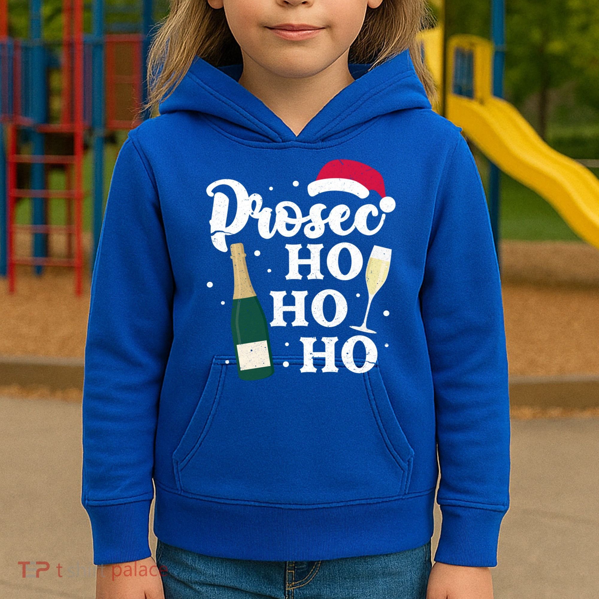 Prosec Ho Ho Ho Funny Presecco Christmas Vacation Meaningful Gift Kids Hoodie