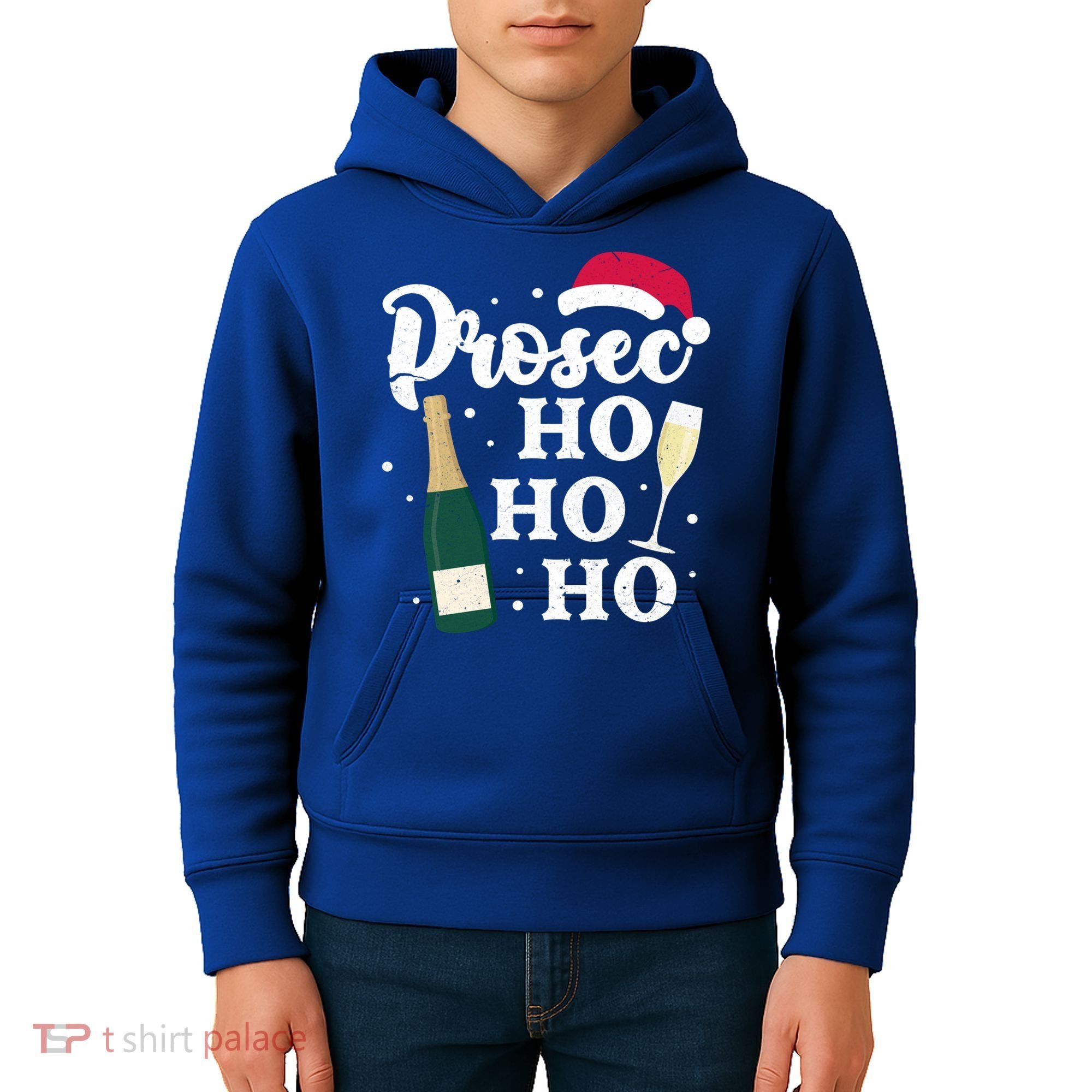 Prosec Ho Ho Ho Funny Presecco Christmas Vacation Meaningful Gift Kids Hoodie