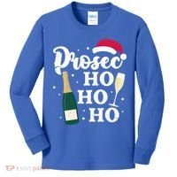 Prosec Ho Ho Ho Funny Presecco Christmas Vacation Meaningful Gift Kids Long Sleeve Shirt thumb 0