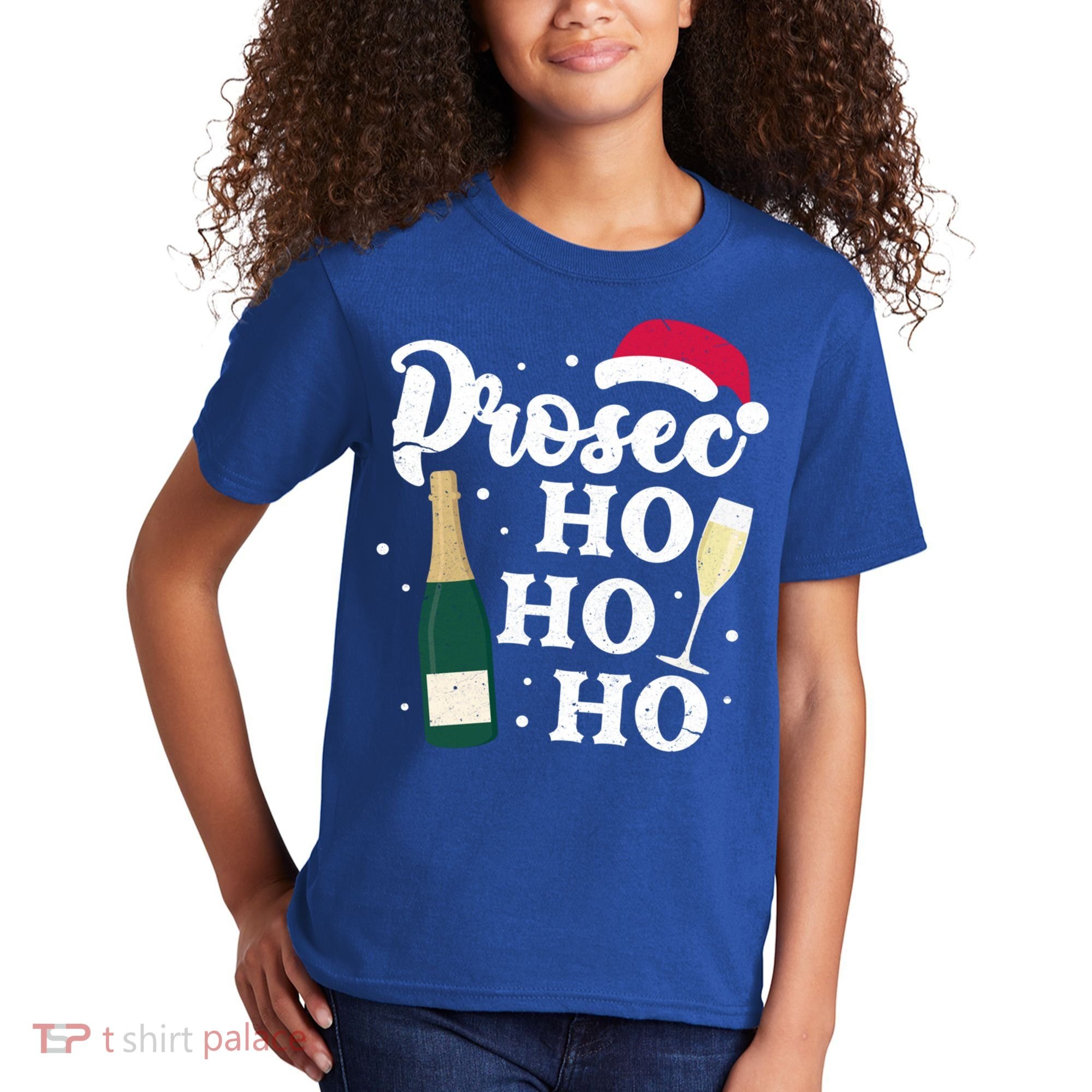 Prosec Ho Ho Ho Funny Presecco Christmas Vacation Meaningful Gift Kids T-Shirt