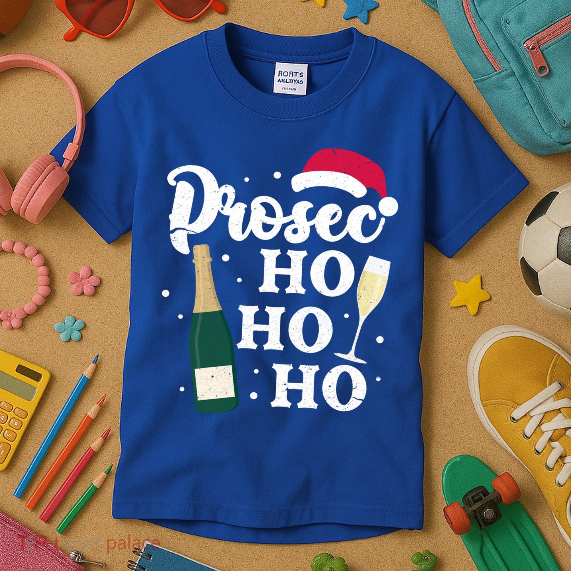 Prosec Ho Ho Ho Funny Presecco Christmas Vacation Meaningful Gift Kids T-Shirt