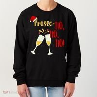 Prosec Ho Ho Ho Funny Wine Lover Christmas Celebration Women's Sweatshirt thumb 0