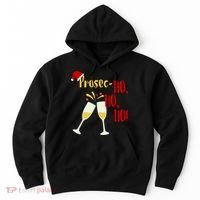 Prosec Ho Ho Ho Funny Wine Lover Christmas Celebration Hoodie thumb 0