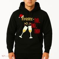 Prosec Ho Ho Ho Funny Wine Lover Christmas Celebration Hoodie thumb 2