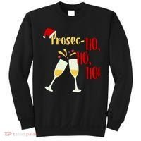 Prosec Ho Ho Ho Funny Wine Lover Christmas Celebration Sweatshirt thumb 0
