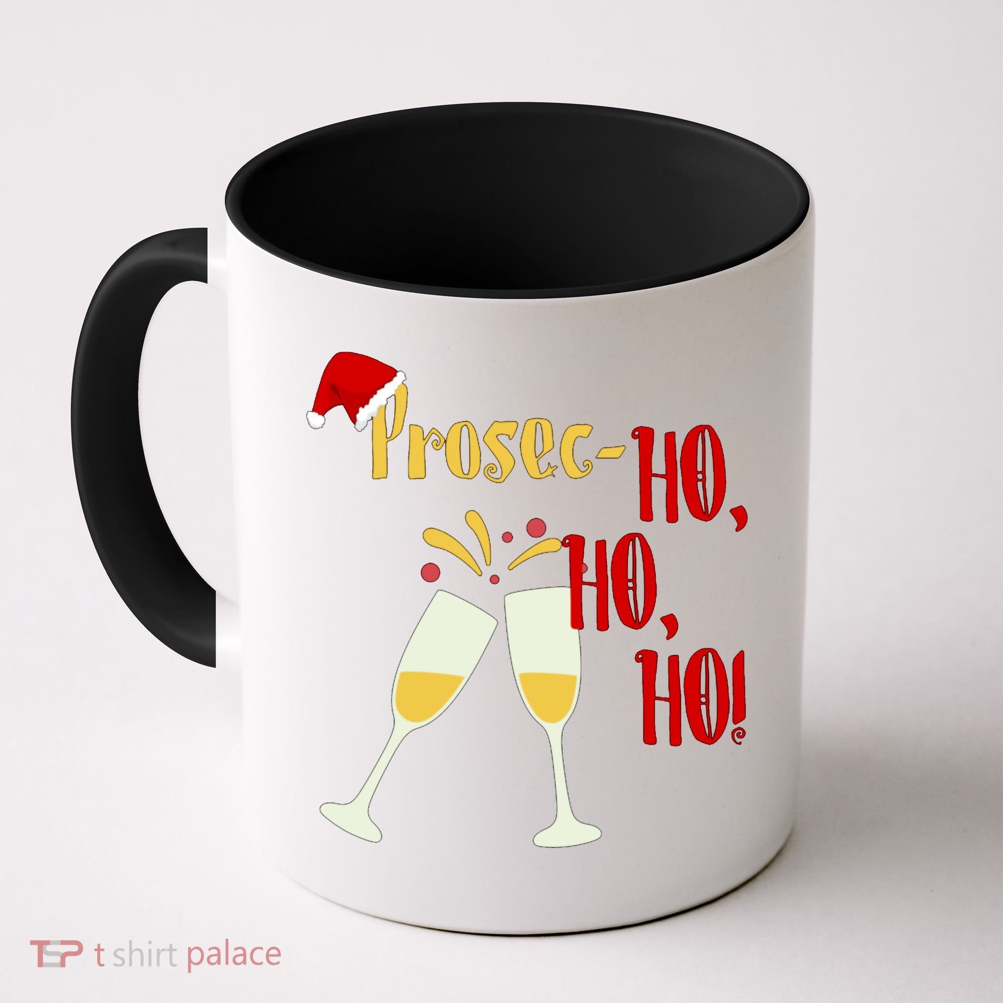 Prosec Ho Ho Ho Funny Wine Lover Christmas Celebration Coffee Mug