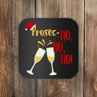 Prosec Ho Ho Ho Funny Wine Lover Christmas Celebration Coaster thumb 0