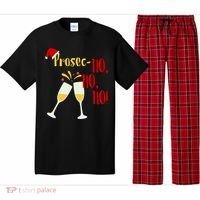 Prosec Ho Ho Ho Funny Wine Lover Christmas Celebration Pajama Set thumb 0