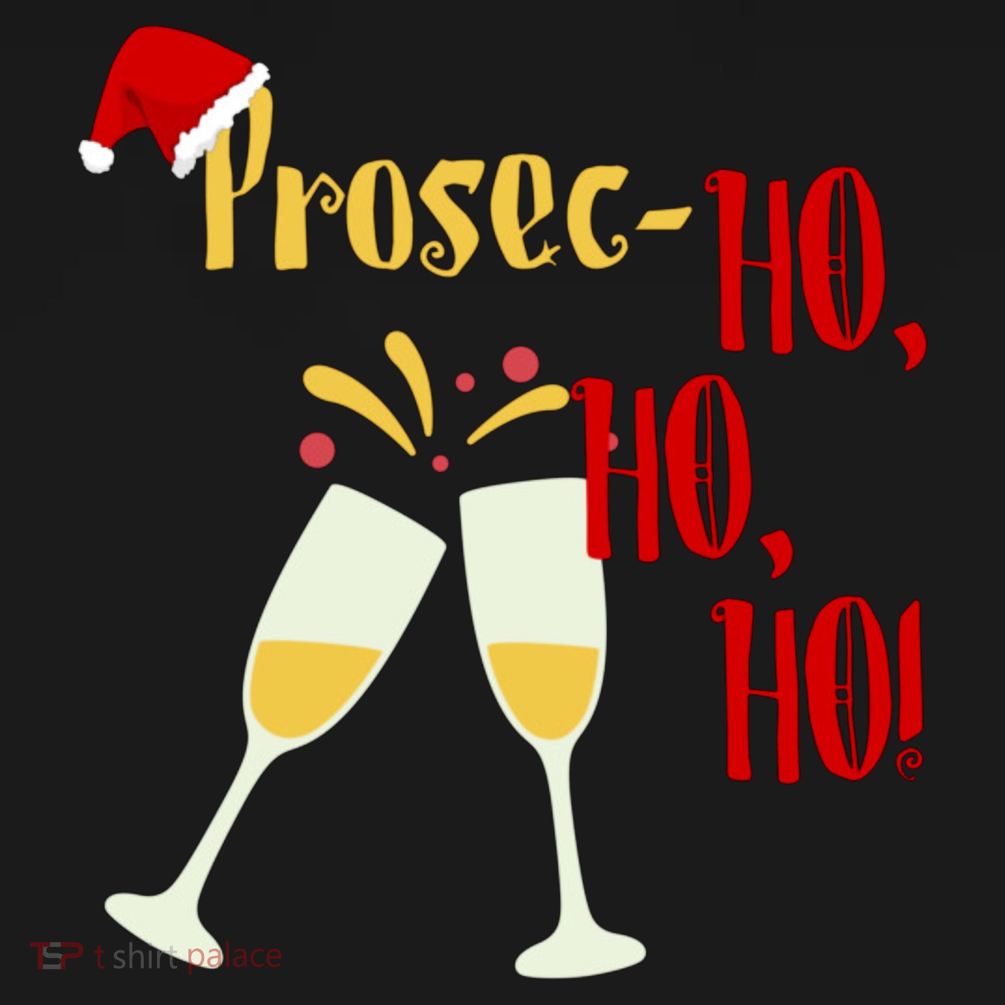 Prosec Ho Ho Ho Funny Wine Lover Christmas Celebration Mousepad