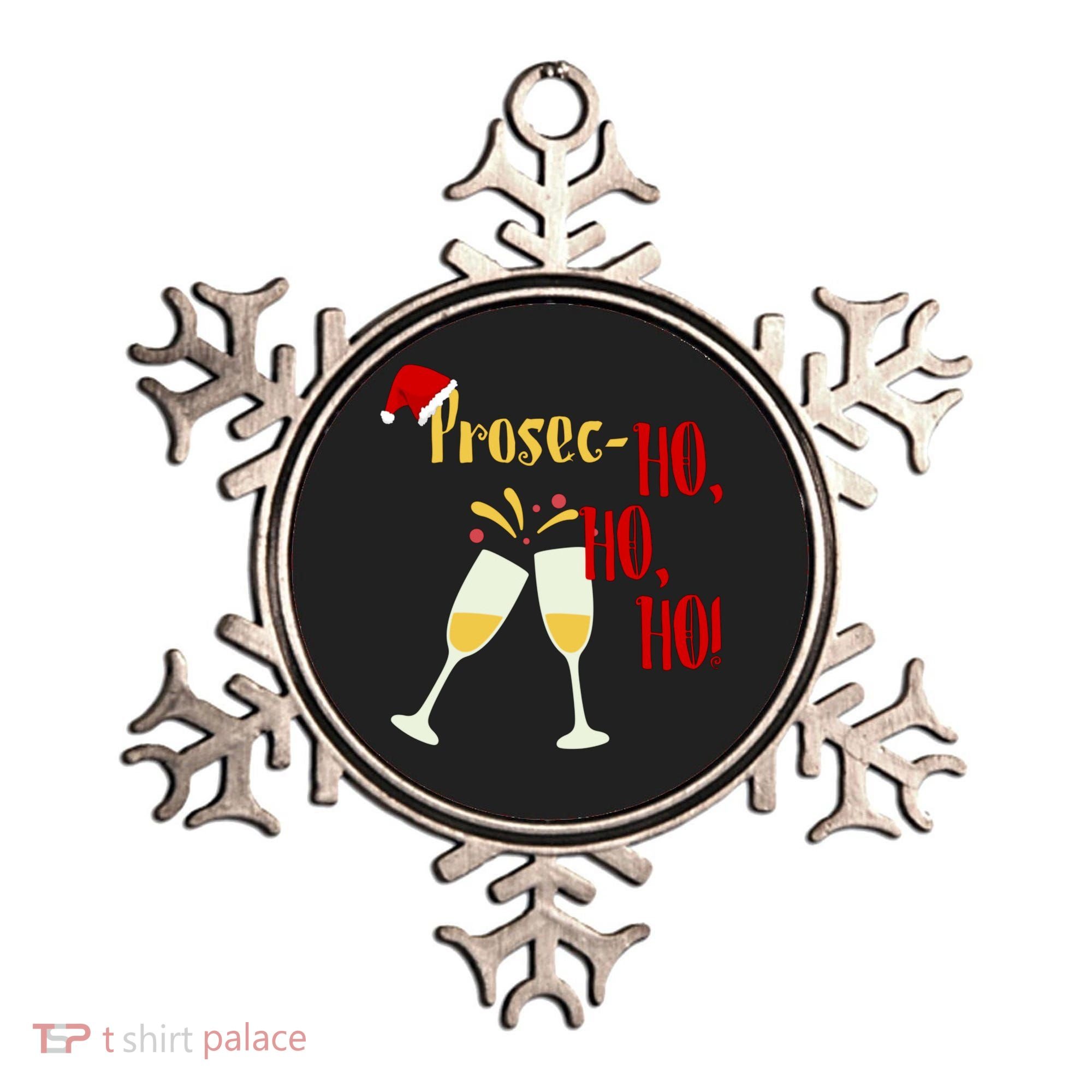 Prosec Ho Ho Ho Funny Wine Lover Christmas Celebration Ornament