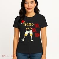 Prosec Ho Ho Ho Funny Wine Lover Christmas Celebration Women's T-Shirt thumb 4